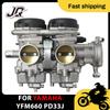 Choice Twin cylinder carburetor For YAMAHA YFM660 PD33J RAPTOR 660 660R YFM660 YFM 660 660R 4X4 CARB 2001-2005 04 Motocross ATV