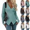Women's Fashion Casual Solid Color Sweater Long Sleeve Slim Sweater Pullover Top
