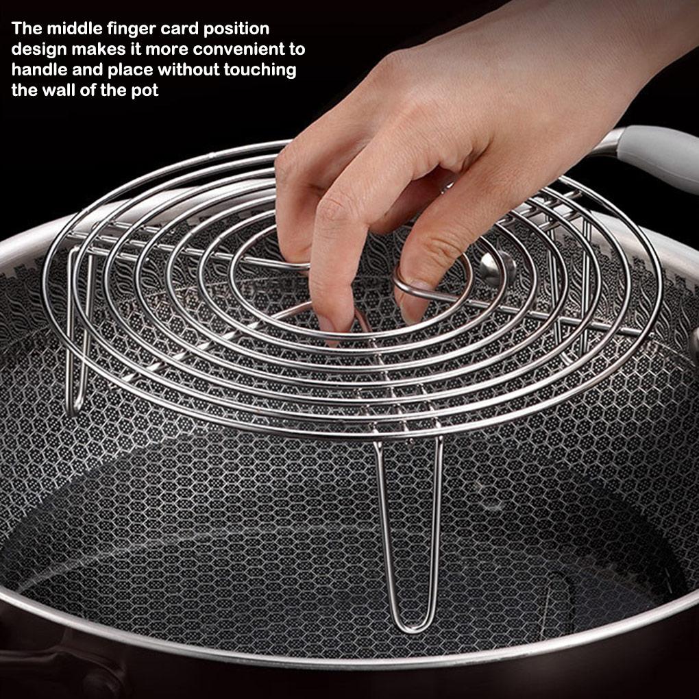 Паровая решетка из нержавеющей стали, нержавеющая сталь, решетка для пароварки для яиц, аксессуары для посуды, кухонная утварь, держатель для фритюрницы для жарки