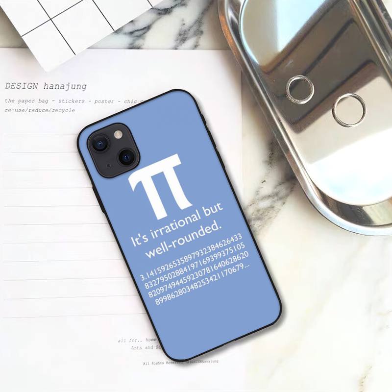 Математическая формула Pi телефон чехол для iPhone 11 12 Mini 13 14 Pro XS Max X 8 7 6s Plus 5 SE XR Shell