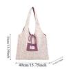 Sweet Plaid Cloth Vest Pouch Lattice Women Floral Handbag Simple Tote Bag  Summer
