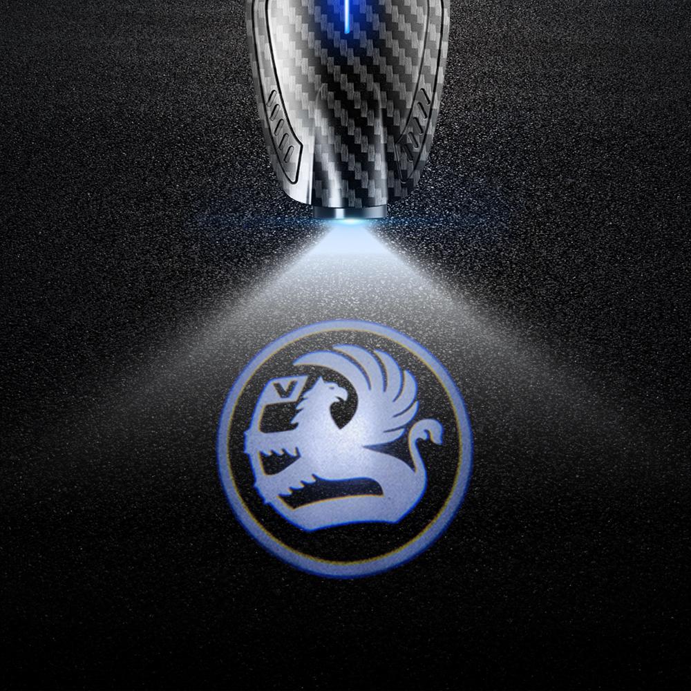 2pcs USB Rechargeable OPC Line Logo Car Door HD LED Lamps Projector Courtesy Welcome Lights For Opel Zafira Insignia Mokka Regal