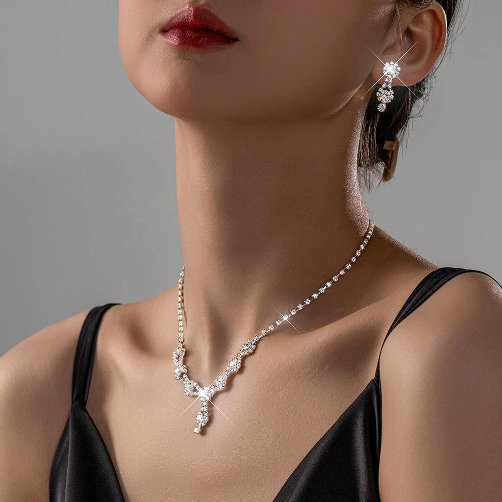 Персонализированный изысканный комплект из цепочки-коготь, комплект из двух частей, ожерелье с каплями воды для свадебного и женского банкета