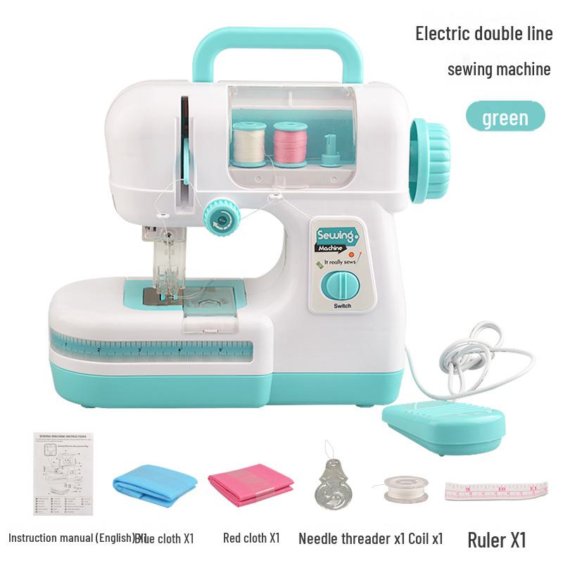 Детская электрическая двухниточная швейная машинка своими руками: Имитация легкого небольшого прибора для шитья в домашних условиях, идеальная игрушка ручной работы для девочек.