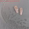 Pure White Nail Beads Rhinestone 1-6MM Mixed Size High Brightness Pearls 300-5000pcs/Bag for DIY Manicure Decor