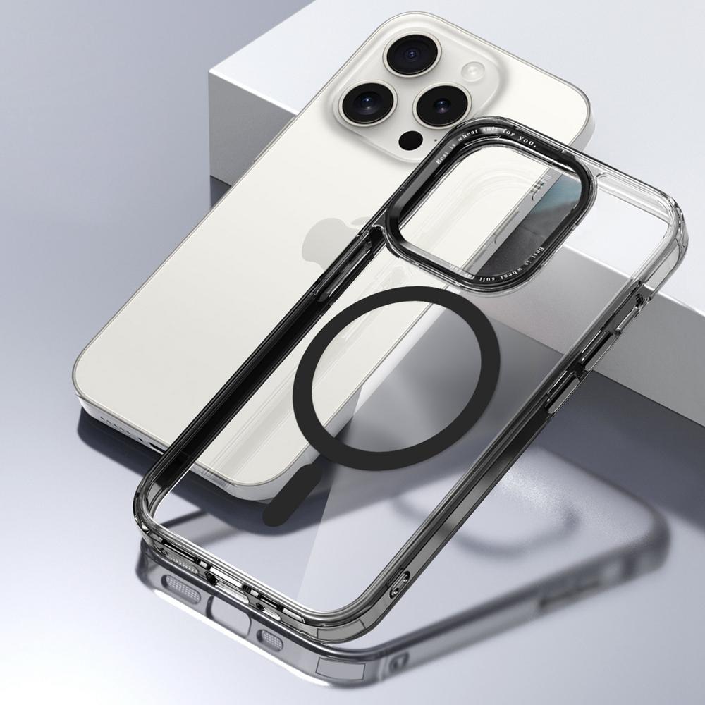 KEYSION Прозрачный чехол MagSafe для iPhone 15 14 Pro Max Прозрачный магнитный чехол для беспроводной зарядки iPhone 13 Pro Max