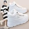 Fleece-Lined High-Top Height Increasing Insole Women's Shoes 2023 Winter New Student Ins Korean Warm Casual Cotton-Padded Shoes Tide
