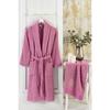Женский комплект халатов сливового цвета, шаль из 100% хлопка
