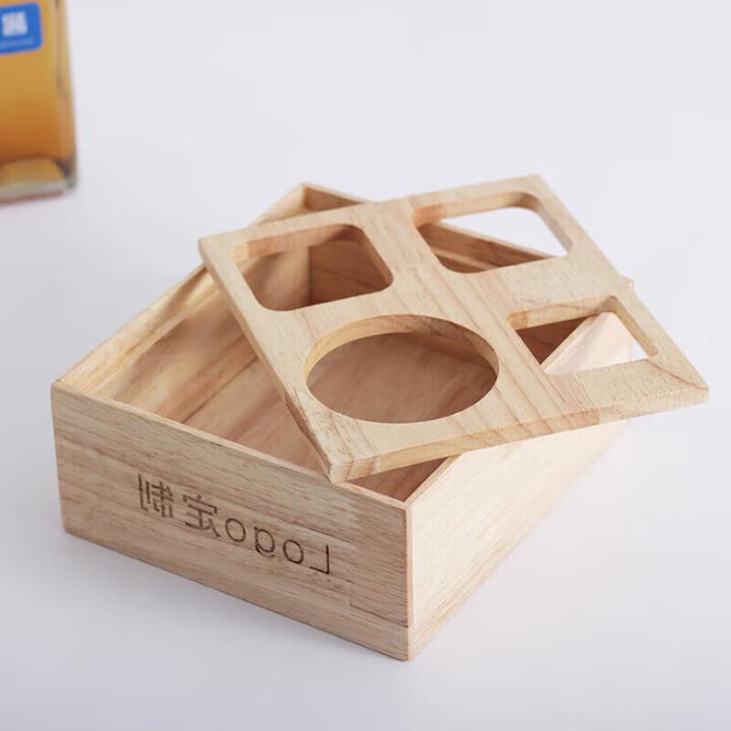 Tabletop Condiment and Seasoning Set with Solid Wood Base