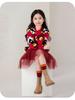 Children's New Year's Red Sweater with Panda Pattern