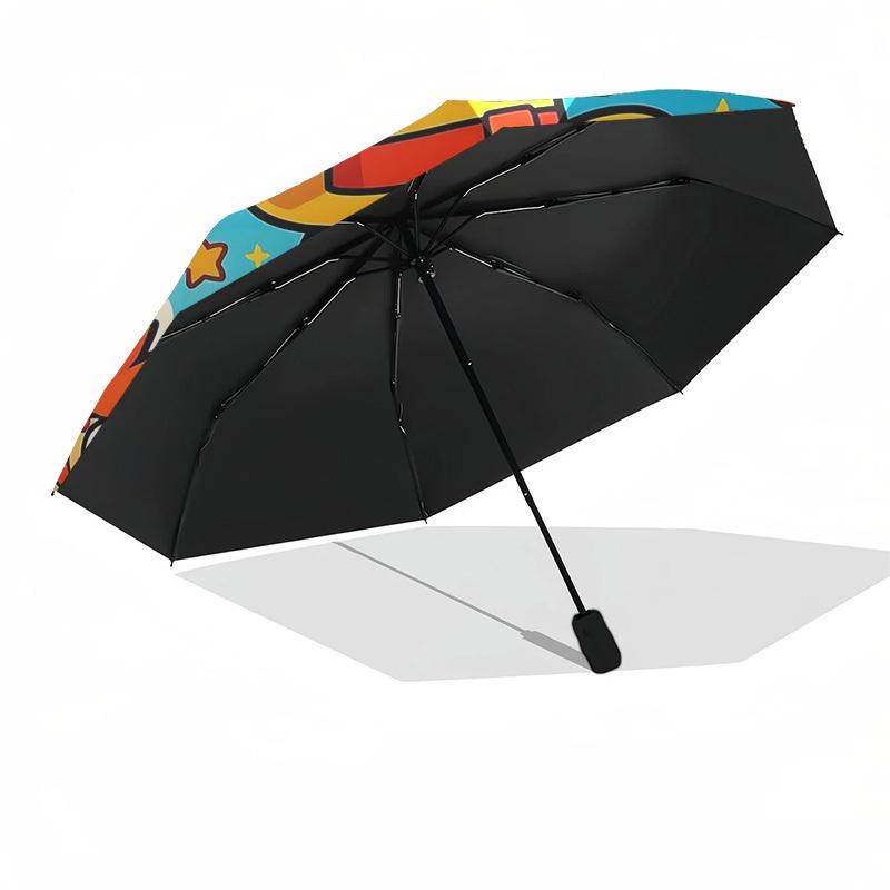 1pc Pikachu & Friends Pokémon Umbrella, Auto Open Close, Portable 3-Fold Design, 8-Rib Iron Frame Outdoor Umbrella, Perfect Gift for Fans, Travelers,