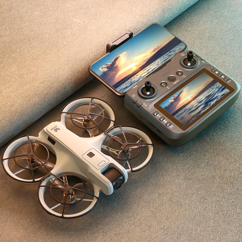 Дрон V666 с экраном: 8K HD, Бесколлекторный, Обход препятствий, Аэрофотосъемка, Игрушка с дистанционным управлением.