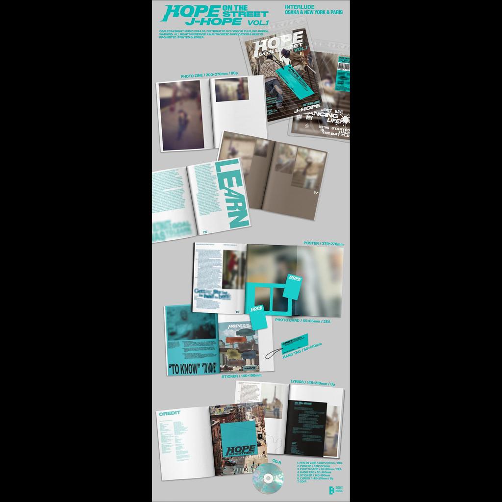 [НАБОР] J-HOPE - HOPE ON THE STREET VOL.1 НАБОР + версия Weverse Albums