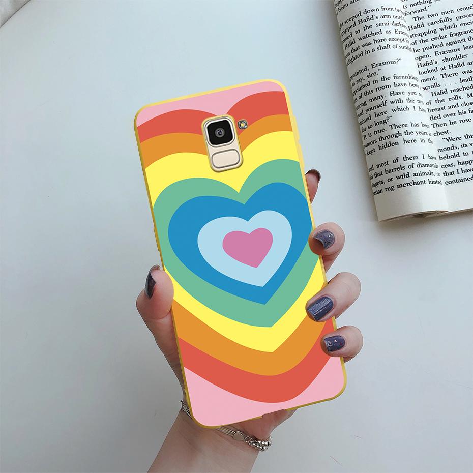 Чехол для Samsung J6 2018 J600F Мягкий силикон Милое Сердце Цветок Чехол для Samsung Galaxy J6Plus 2018 J6+ J6 Plus J610F