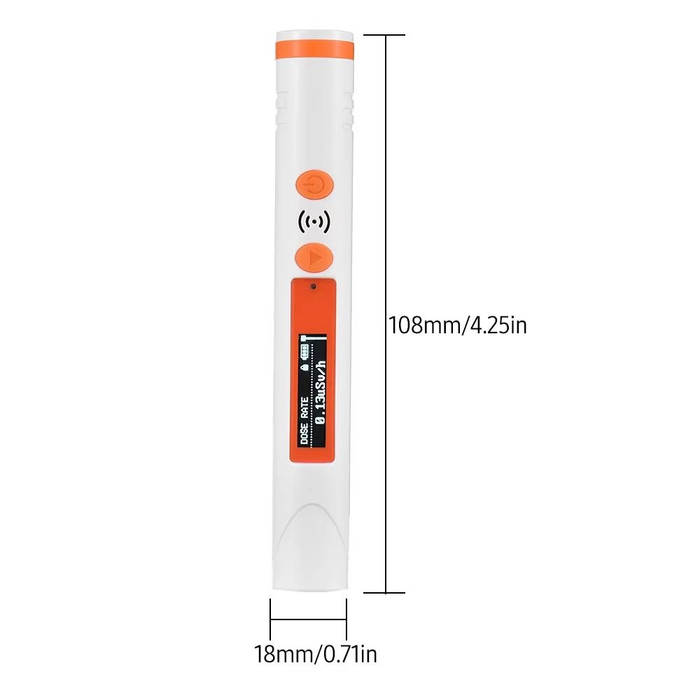Pen Type Nuclear Radiation Detector Handheld Dosimeter 48mm Geiger Counter  Radiation Detection