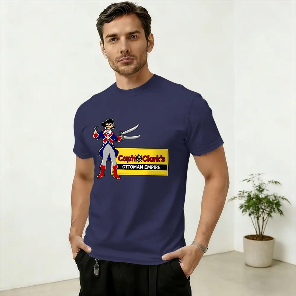Unisexs Capn Clarks T Shirts 100 Cotton Tops Novelty Short Sleeve Crew Neck Tees Summer TShirts