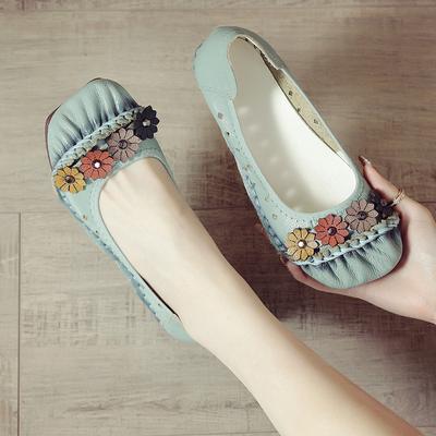 Новые летние повседневные дышащие женские туфли на плоской подошве в этническом стиле из натуральной кожи с отверстиями для ног, женские туфли с отверстиями, мягкая подошва, обувь для мам