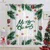 Рождественская елка снеговик колокольчик принт занавеска спальня гостиная ресторан новогоднее праздничное украшение для вечеринки подарок занавеска 2 шт.