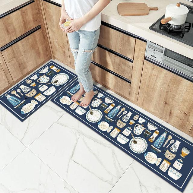 Кухонный коврик для пола, домашний входной коврик для ванной комнаты, противоскользящий моющийся коврик, ковер для прихожей, гостиная, спальня, коридор, длинный ковер
