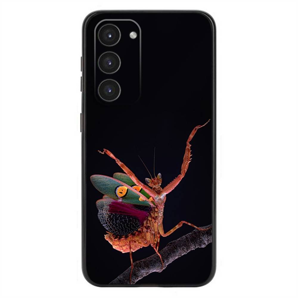 Забавный Милый Крутой Чехол-Богомол Для Телефона Samsung Galaxy A20,21s,22,31,32,52,53,72,73,80,91 Мягкий Силикон Черный Чехол