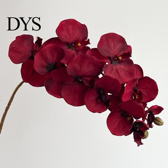 Natural Look Silk Orchid Stems Artificial Phalaenopsis Flowers 10-Head Stem 3D Printing Realistic Orchids Living Room Flower Arrangement for