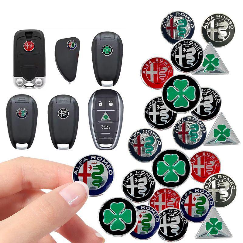 5/10Pcs Car Metal Key Emblem Sticker Decoration For Alfa Romeo 156 159 147 8C 166 Giulia Giulietta Mito Stelvio Spider GT TonaleGF8