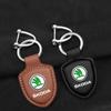 MBLH7 Multiple colors Luxury Car KeyChain Genuine Leather Key Ring Accessories for Skoda octavia fabia rapid yeti superb octavia a5 a7