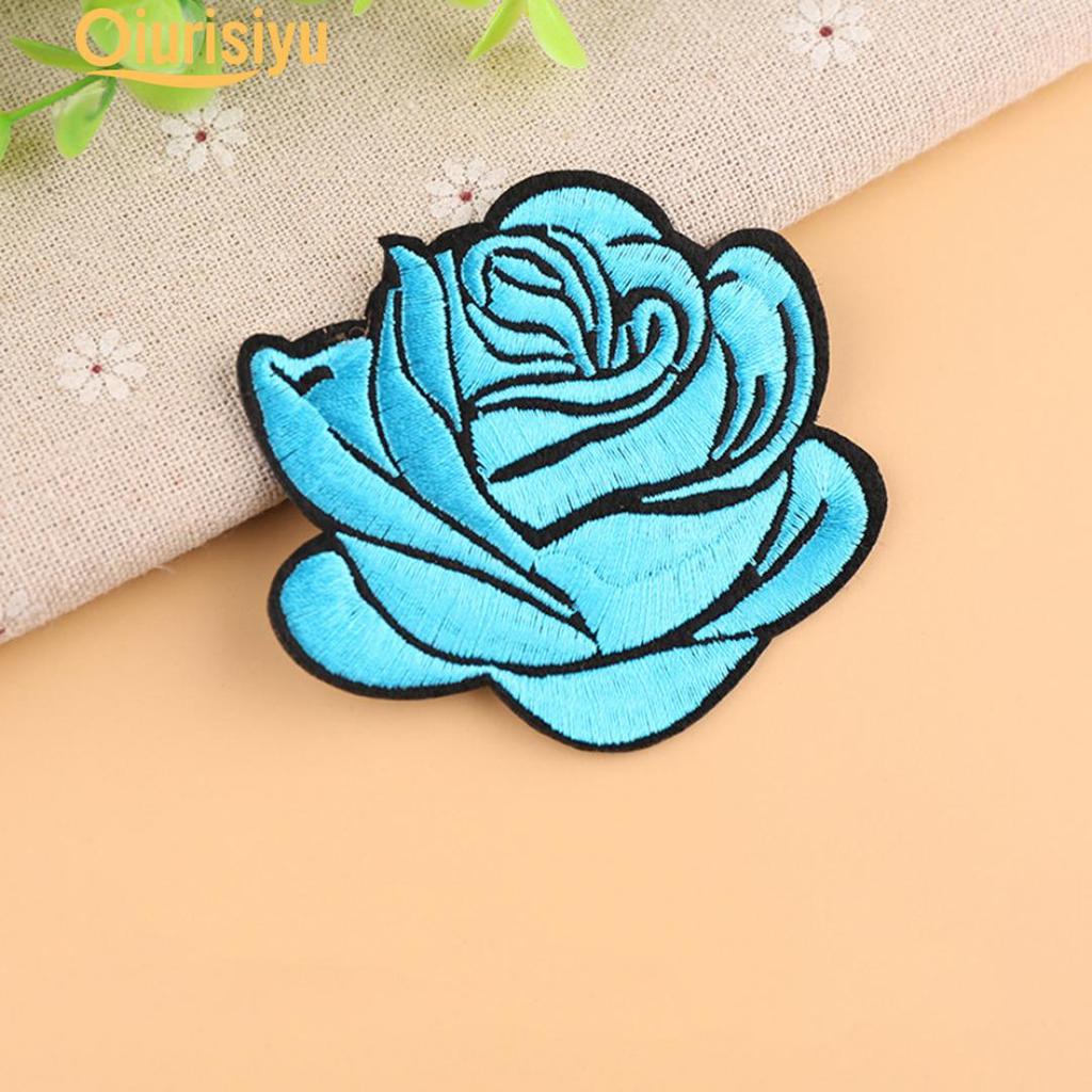 Rose Badge Iron On Patch Decoration Flower Hat Applique Accessory
