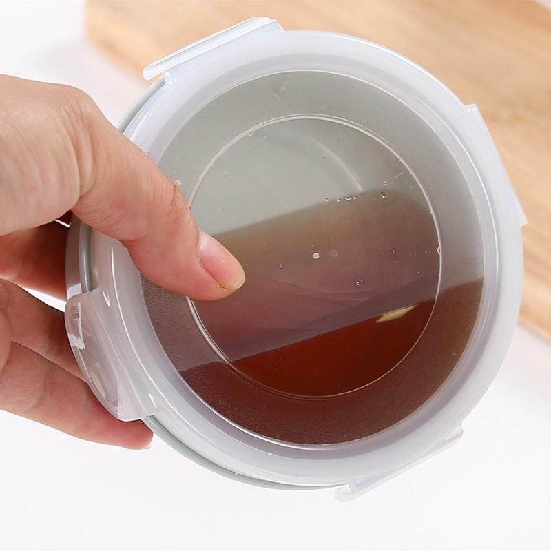 Mini Size Home Round Plastic Refrigerator Crisper Kitchen Food Storage Sealed Box Lunch Grains Tank Sorting Container