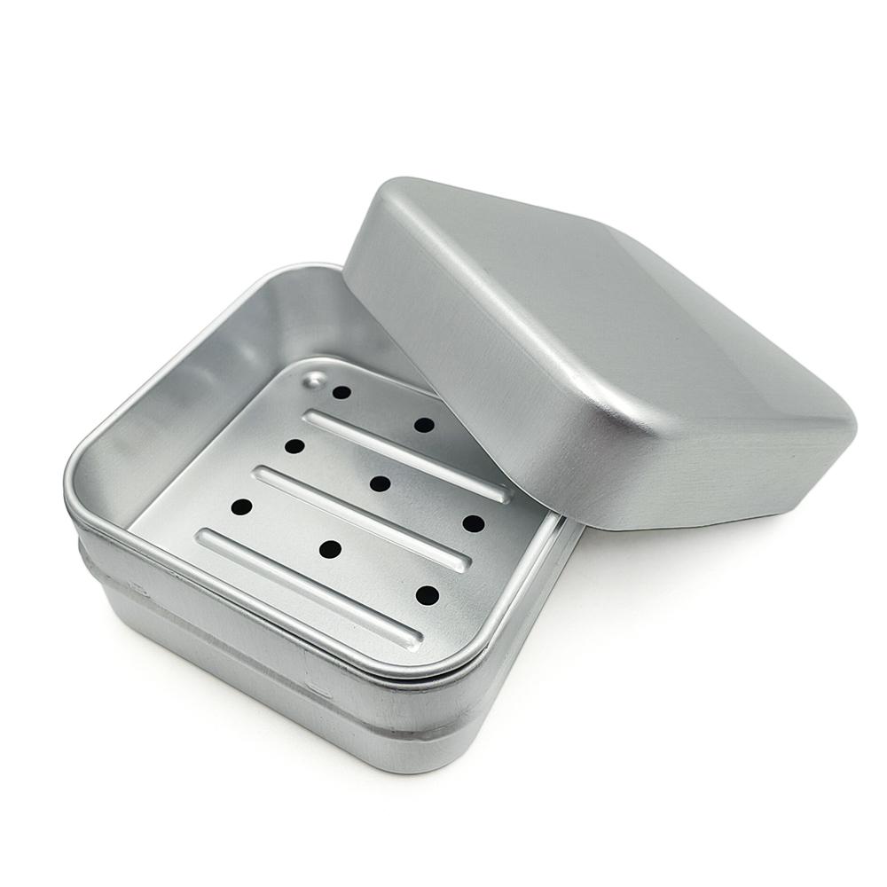 Квадратная алюминиевая стоматологическая чашка Стоматологическая коробка с крышкой Алюминиевый стоматологический держатель Стоматологический контейнер-лоток