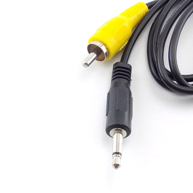 1.5M 3.5mm Mono To RCA Male Cable AV Audio Video Wire Adapter for Computer Laptop MP3/MP4