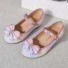 Children's Summer Sandals Rainbow Sequins Girls Party Shoes Fashion Glitter Bowtie Kids Princess Causal Party Dress High Heels