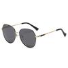 Metal sunshade glasses women's, high-end ins polarized adult sunglasses fashion UV-proof ink
