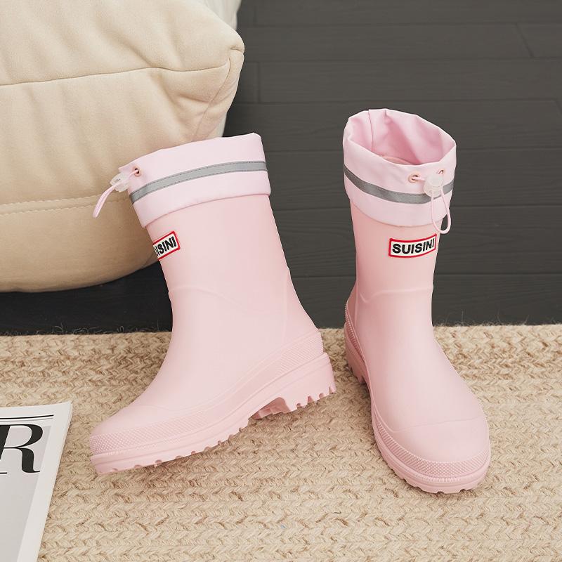 Оптовая продажа 2024 года, удобные резиновые сапоги для девочек, водонепроницаемые короткие резиновые сапоги для работы зимой, летом и осенью