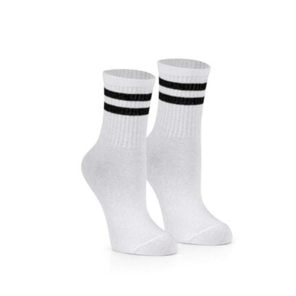 Женские теннисные носки для колледжа из 6 пар разноцветных полосатых носков