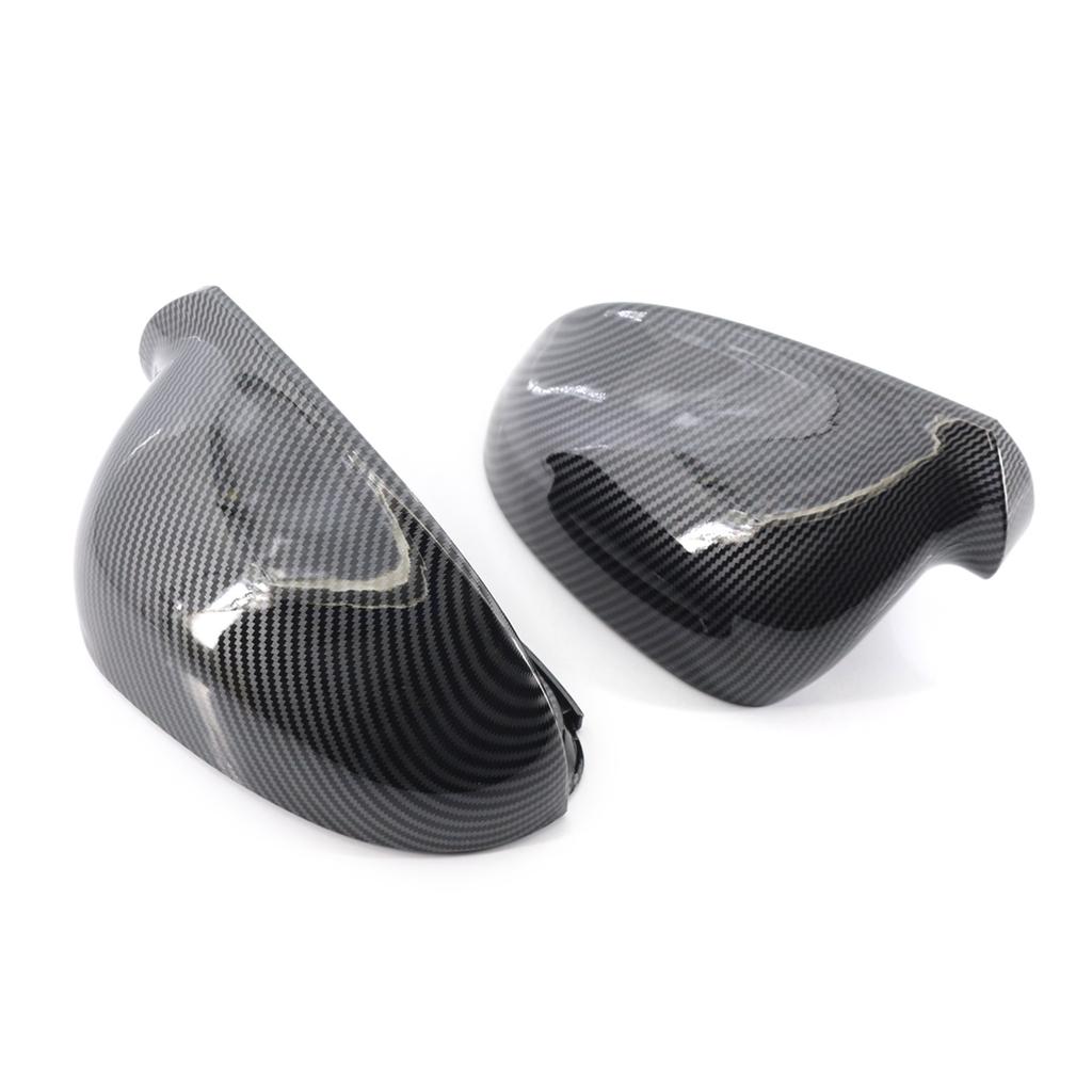 Side Wing Mirror Cover Caps Carbon Fiber Replaces OEM:1K0857537