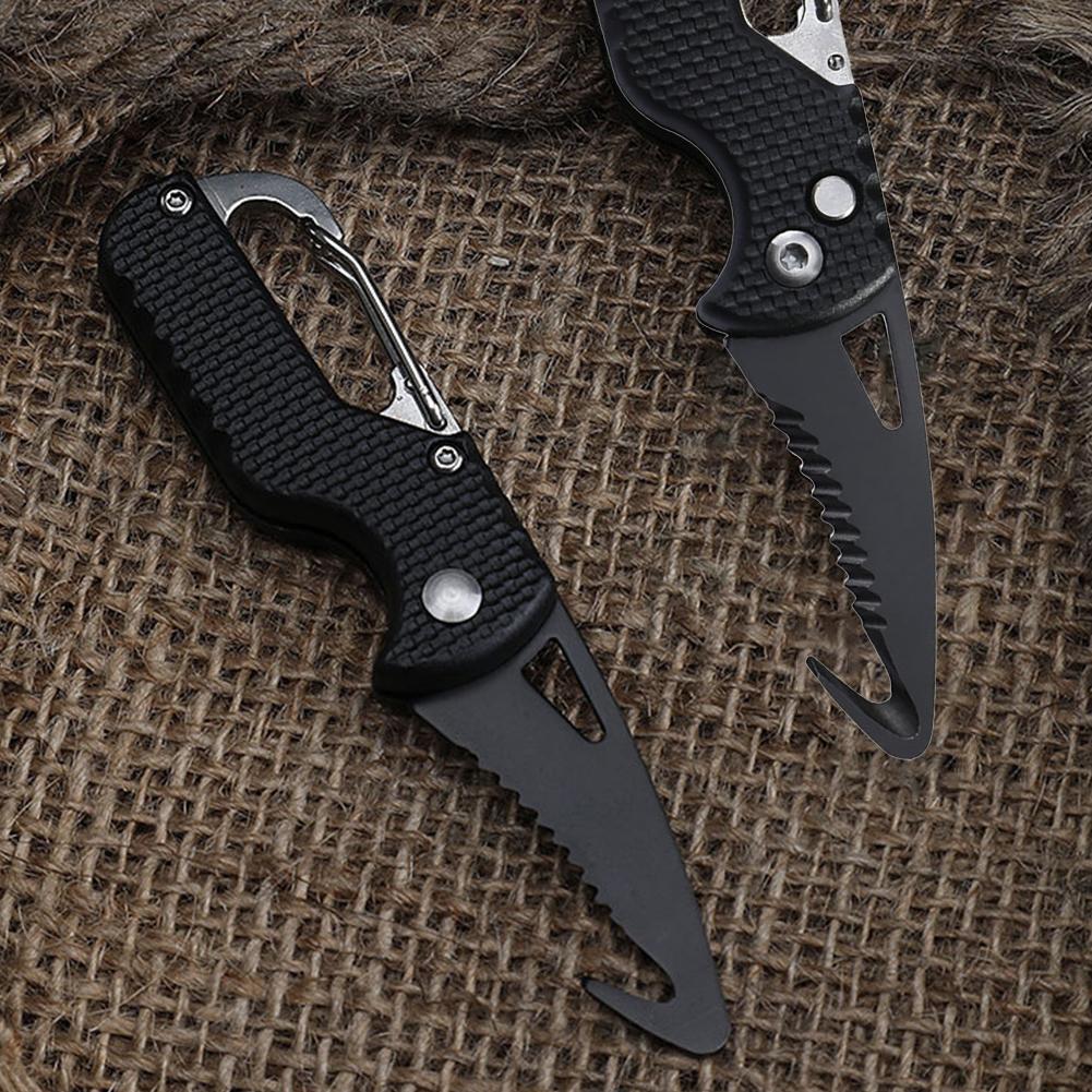 Карманные брелоки Открытая коробка Открытый портативный складной нож Аварийные инструменты (черный) Брелоки для ключей Брелоки для ключей Брелоки для ключей