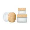 Screw Cap Frosted Glass Cream Jar Round Scrub Sub-bottling Travel Cream Bottle  for Makeup Vials