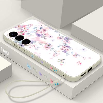Чехол-ремешок с цветным рисунком для Samsung Galaxy A57 A17 A56 A16 A55 A15 A54 A36 5G S25 FE S26 S24 S23 S22 Ultra Мягкая накладка