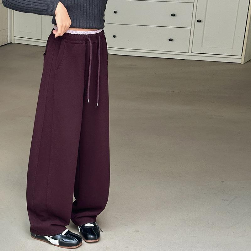 Спортивные брюки-палаццо для девочек - Весна/Осень 2025 Повседневные спортивные брюки для учениц начальной школы