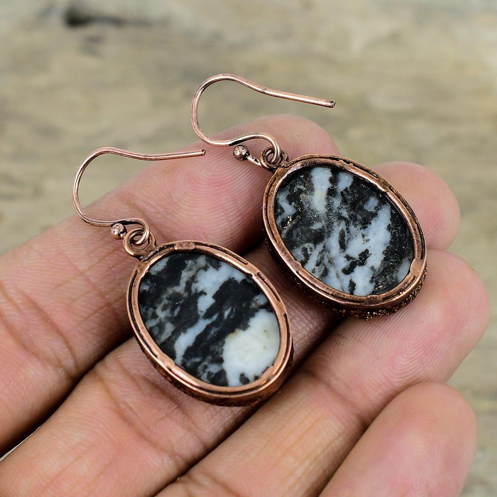 Серьги из бирюзы белого буйвола, медные серьги с гальванопластикой, ювелирные изделия ручной работы, серьги из настоящих драгоценных камней, потрясающие медные украшения, подарки на помолвку