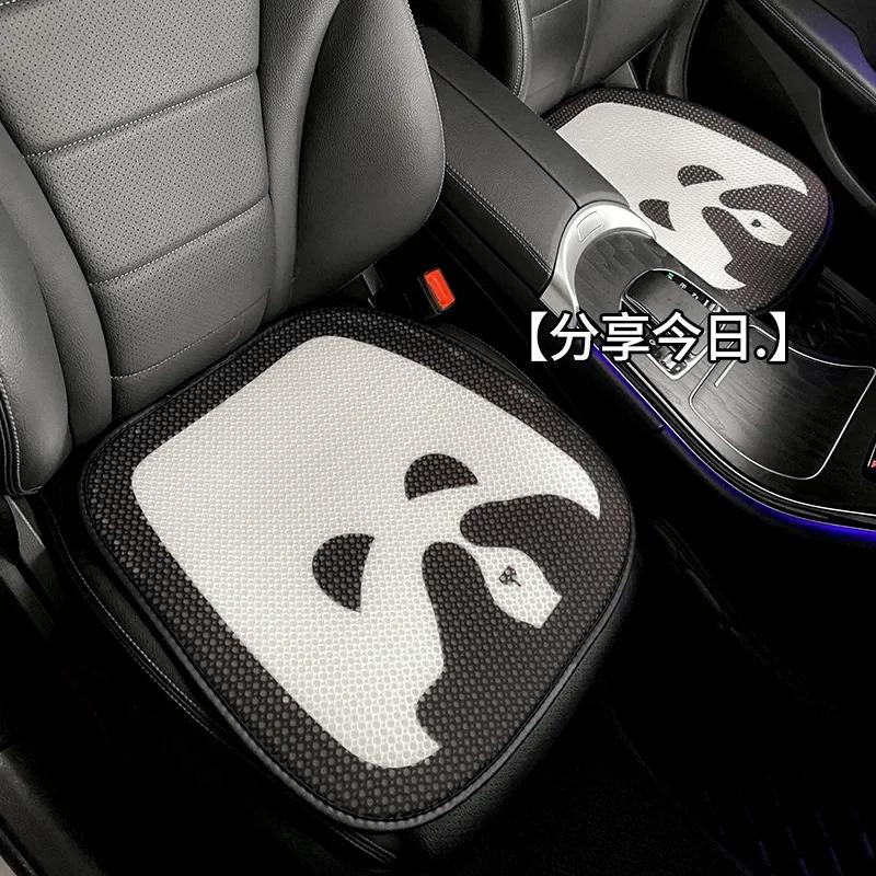 Universal Panda Car Seat Cushion Full Set Fashion Breathable Universal Seat Cushion Cover Anti Slip Panda Interior Accessories