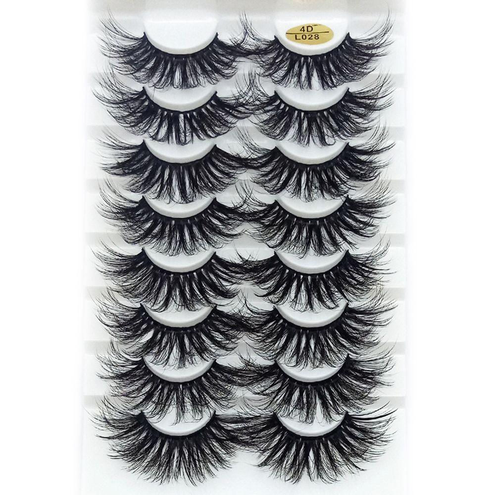 Effect Wispies Fluffy Full Volume Thick Eye Lash Extension False Eyelashes 25MM Lashes 4D Mink