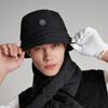 TECHSKIN Стеганая панама с логотипом-нашивкой Черная