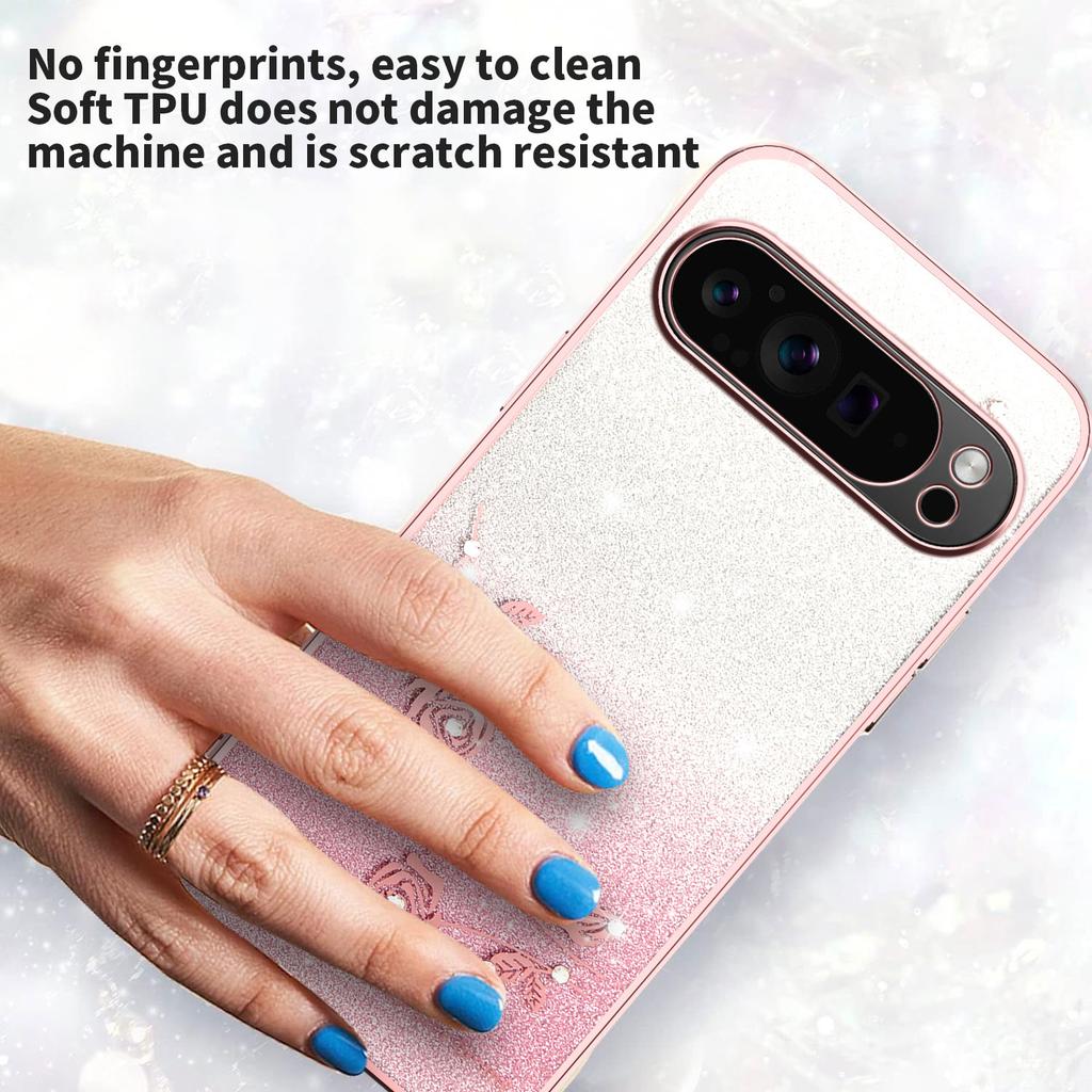 KADEM Чехол для Google Pixel 10 Pro XL Цветок ТПУ Гибкий Градиентный Чехол для Телефона