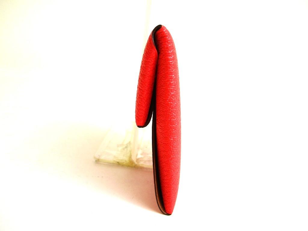 Authentic HERMES Pink and Brown Chevre Myzore Leather Coin Purse Bastia #9920 Refurbished