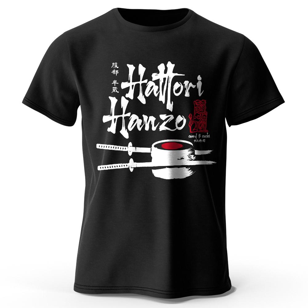 Mens Hattori Hanzo Printed TShirt 100 Cotton Oversized Ninja Graphic Tees for Women Summer Tops Samurai Streetwear
