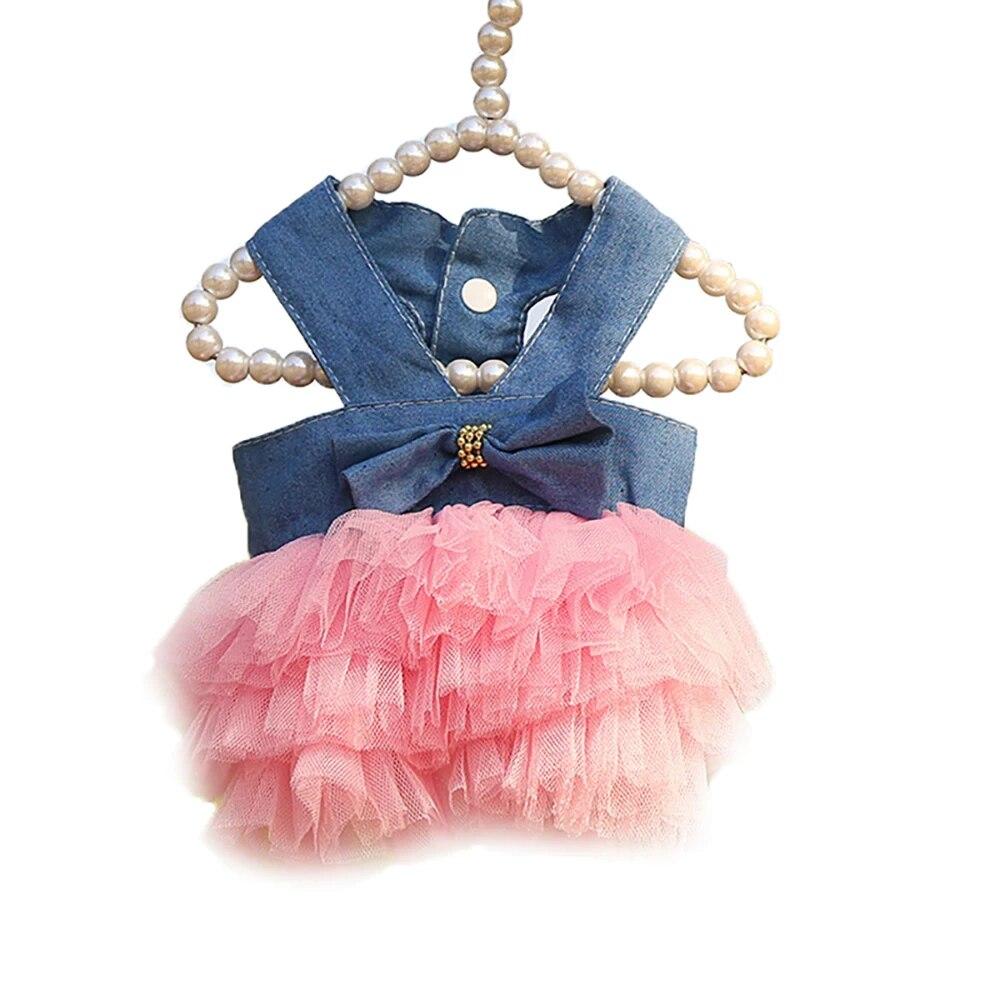 Платье-сетка для щенков для маленьких собак летнее платье для свадьбы чихуахуа юбка для девочки весенняя одежда для собаки пуделя костюмы для питомцев дешево