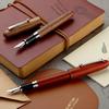 Fountain Pen 0.7Mm Peach/Rosewood Wood Business Gifts Writing Office School
