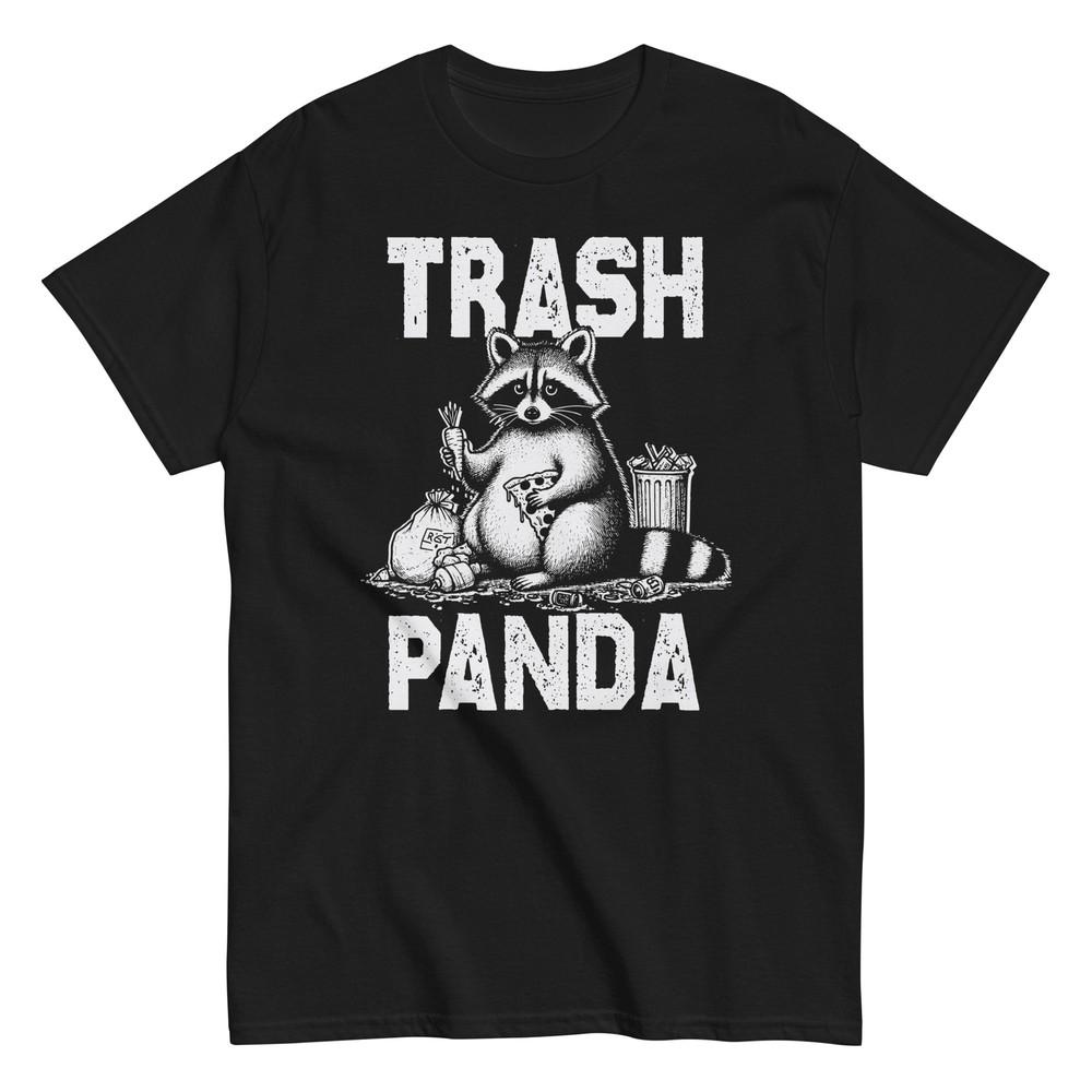 Raccoon Trash Panda Meme Men039;s Cotton T-Shirt Raccoon Lover Novelty Funny Tee Unisex T-Shirt